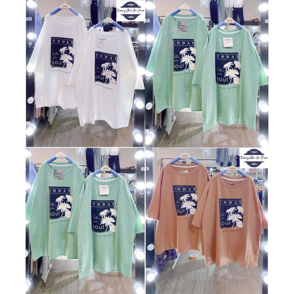 Áo phông form rộng tay lỡ unisex - Áo thun in hình hoa hướng dương - Sỉ áo thun số lượng lớn