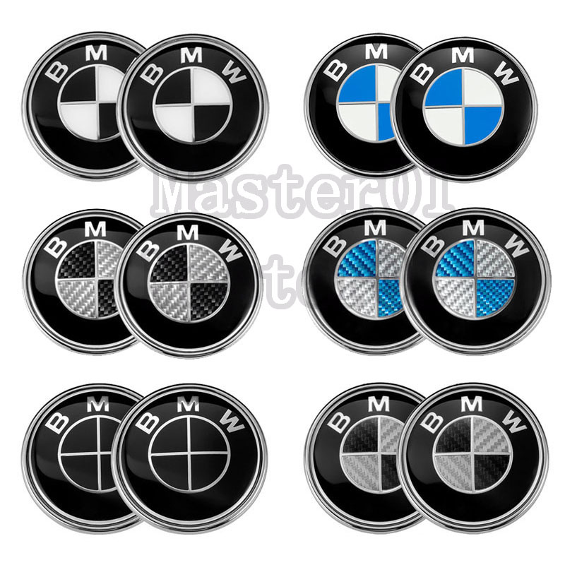 Bộ 2 Huy Hiệu Logo 82mm Trang Trí Mui Xe Hơi BMW F30 F20 F10 F32 F34 F36 F25 F21