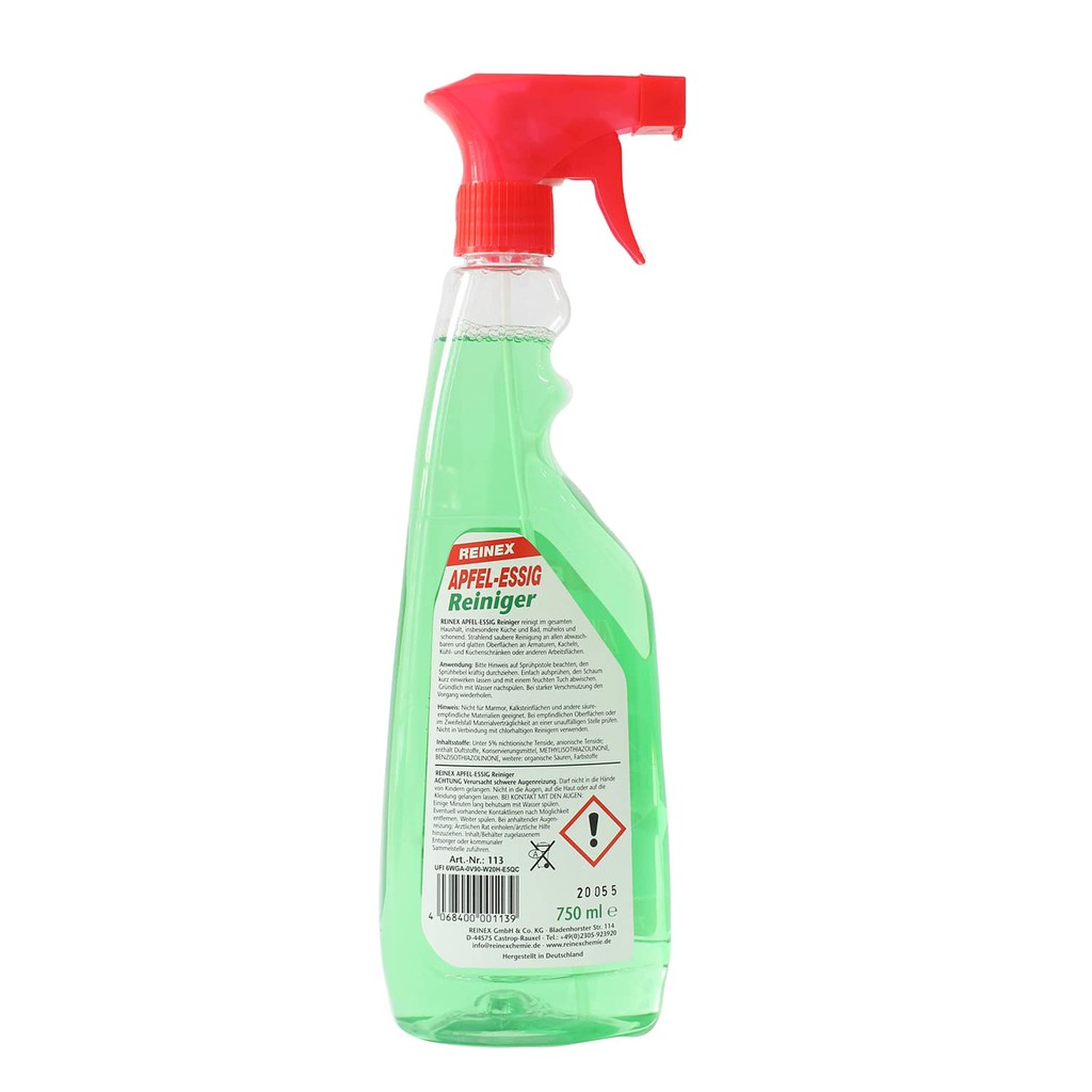 Chai xịt tẩy rửa hương vị giấm táo REINEX 750 ml