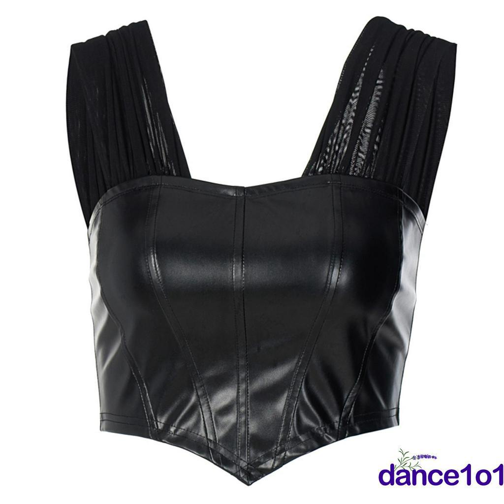 Áo Nữ Da Pu Có Dây Kéo Phía Sau Cá Tính