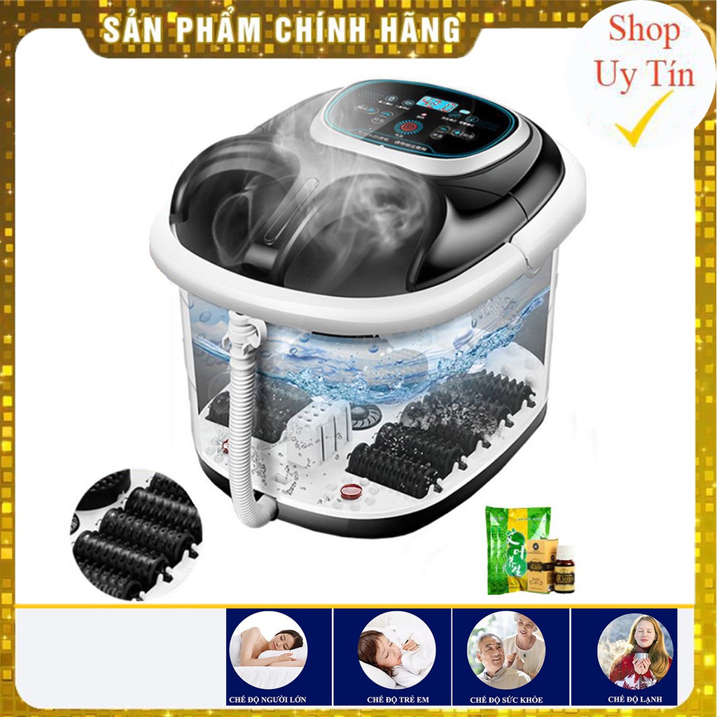 [ FREESHIP +Tặng Thảo Dược & Tinh Dầu] Bồn Ngâm Chân - Bồn Massage Chân - Bong Bóng Điện Tử, Hồng Ngoại, Sưởi Nhiệt