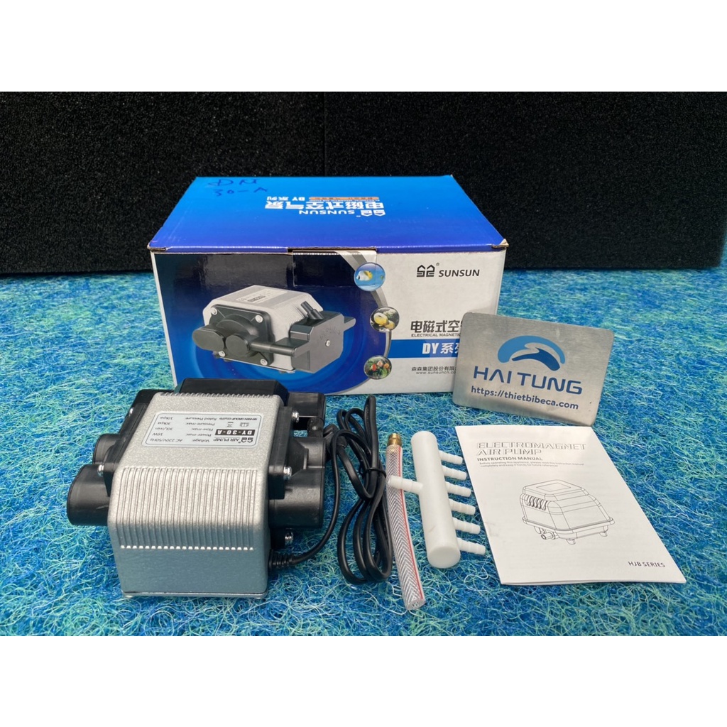 Máy  Sủi Oxy, Máy sục khí Bể cá  Sunsun DY 30A- 50A  Vỏ Nhôm Siêu Êm Siêu Mạnh