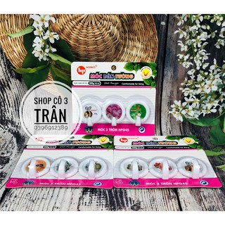 Móc dán 3 tròn HPG45 - Móc treo dính tường siêu tiện lợi bằng nhựa cao cấp HOFACO
