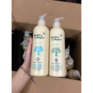 Cặp dầu gội xả Biotin & collagen 500ml siêu hot