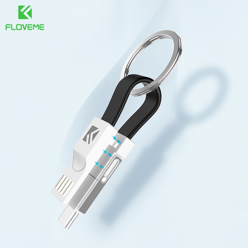 Cáp sạc FLOVEME 3 trong 1 đeo móc khóa tiện lợi độc đáo