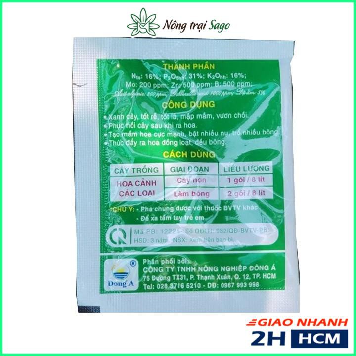 Phân Bón Kích Ra Hoa Cực Mạnh, Nở Đồng Loạt MICRO GREEN 16-31-16 (gói 10gr) - Nông Trại Sago