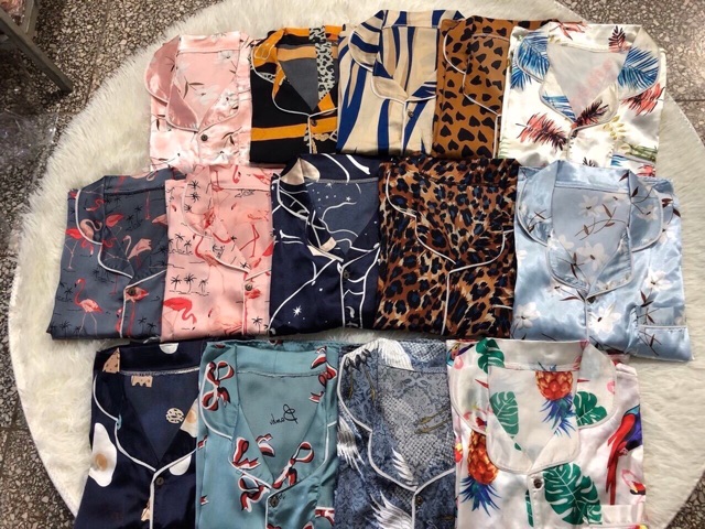 Pijama quần đùi lụa satin