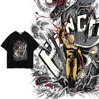 Áo thun nam tay lỡ unisex áo phông form rộng in hình anime one punch man TK1017