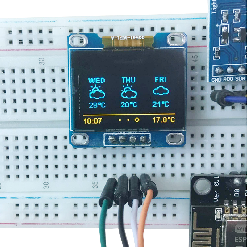 Bộ Dụng Cụ Dự Báo Thời Tiết Esp8266 0.96 "oled Iic Cho Arduino Ide Iot Starter Windowns Os Only