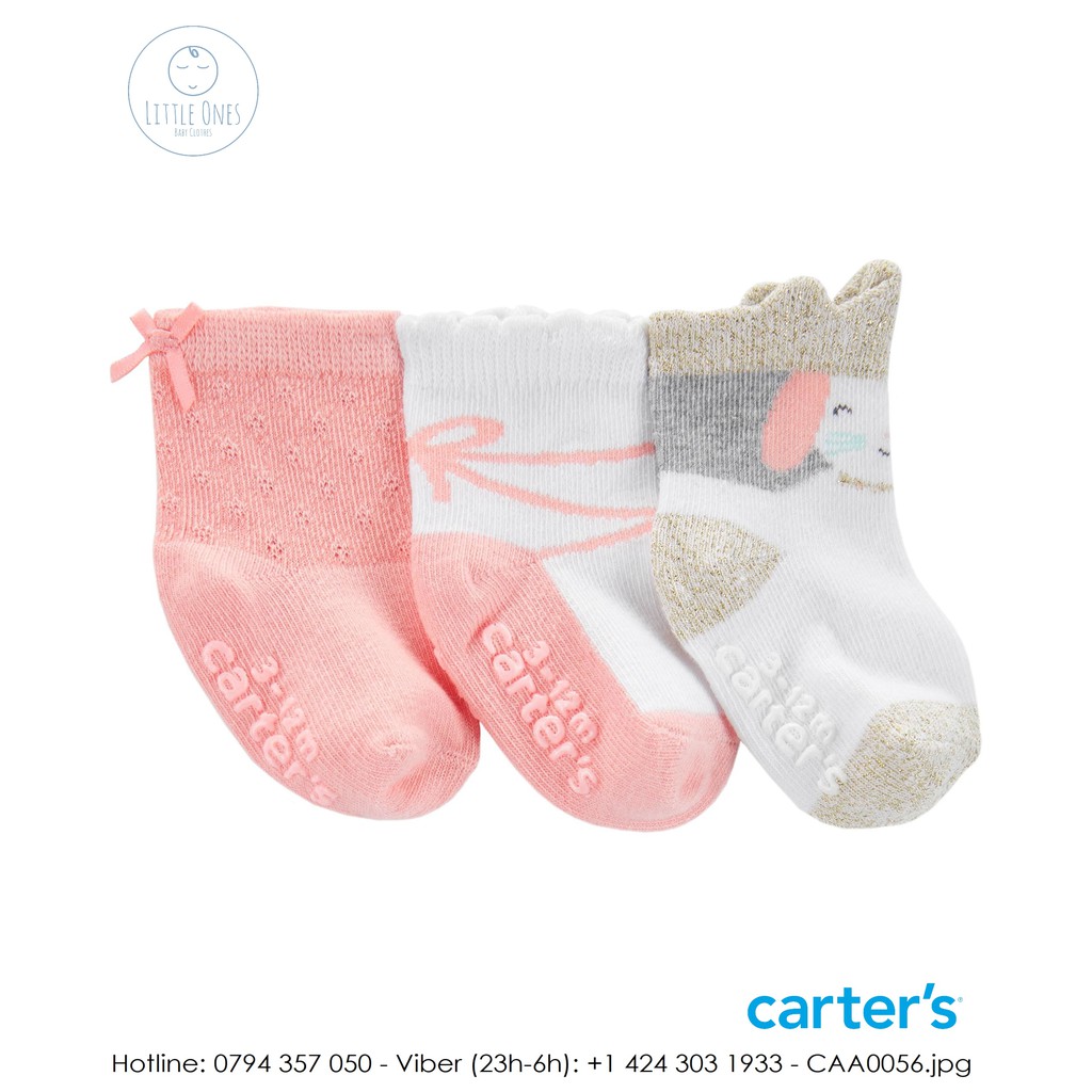 SET 3 ĐÔI VỚ BÉ GÁI Carter's nhập Mỹ - Princess