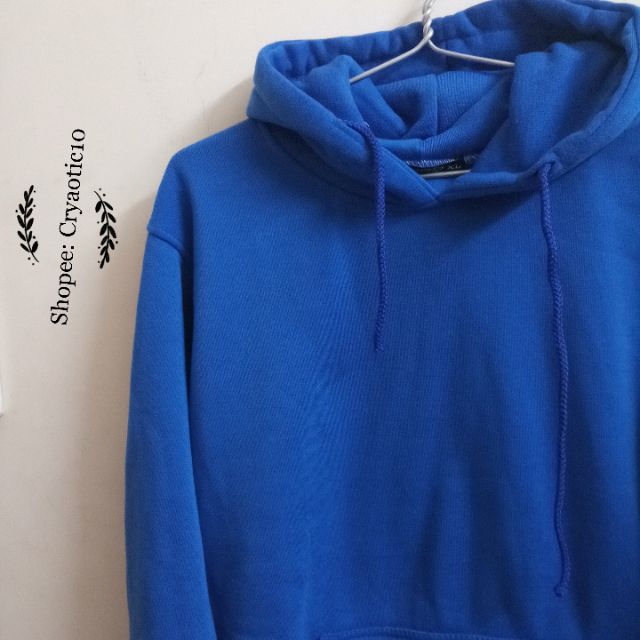 [ĐỦ SIZE - Kèm hình thật] Áo hoodie trơn nỉ dày xanh dương blue basic hoodie unisex | WebRaoVat - webraovat.net.vn