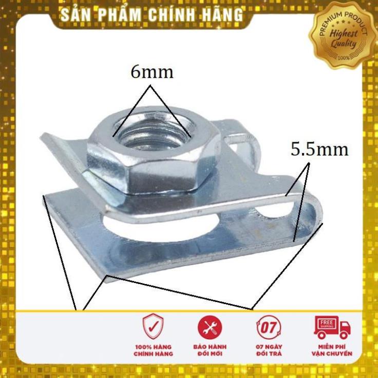 ⚡️GIÁ TỐT⚡️ Bộ 10 Kẹp Bắt Ốc/ Tán Cố Định Chữ U - Đường Kính 6mm - Chốt Khóa Trên Xe Ôtô