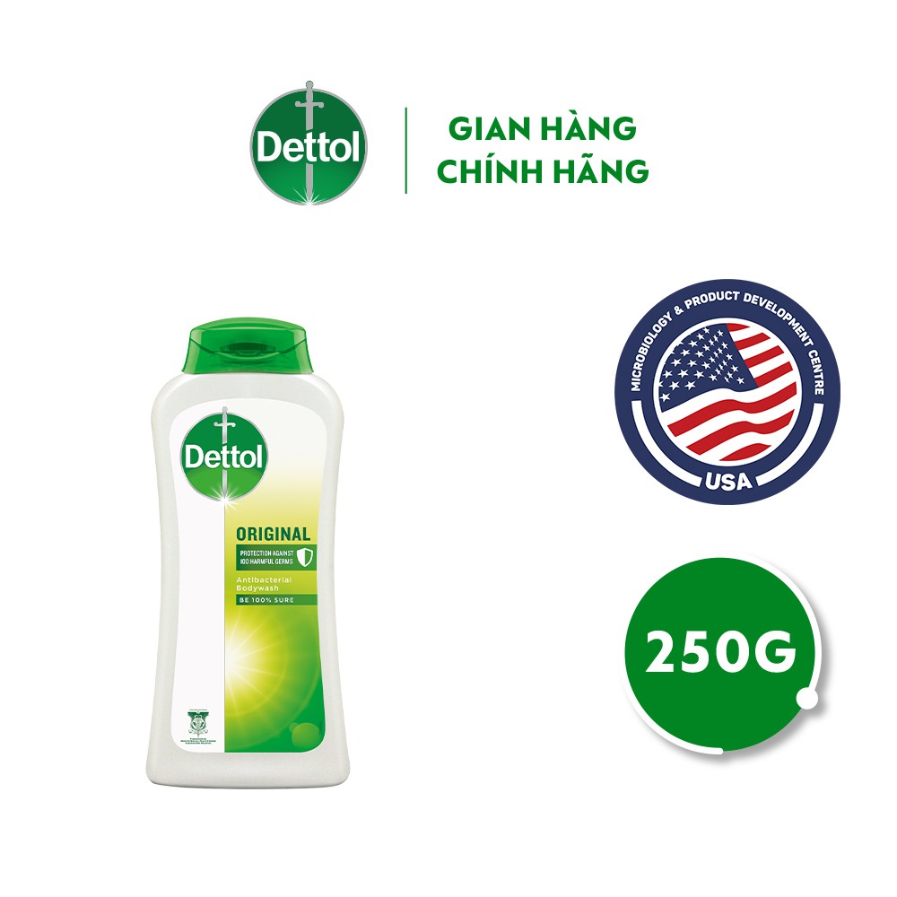 [Mã FMCGDET52 giảm 8% đơn 250k] Sữa tắm Dettol kháng khuẩn - Chai 250g