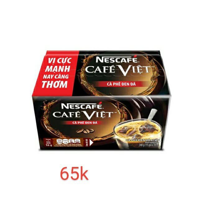 cà Phê Hòa Tan NESCAFÉ Café Việt Cà Phê Đen Đá (15 gói x 16 g)