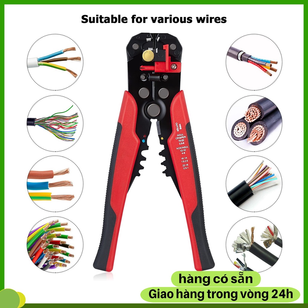kìm tuốt dây điện đa năng Dụng cụ tuốt dây điện nhanh