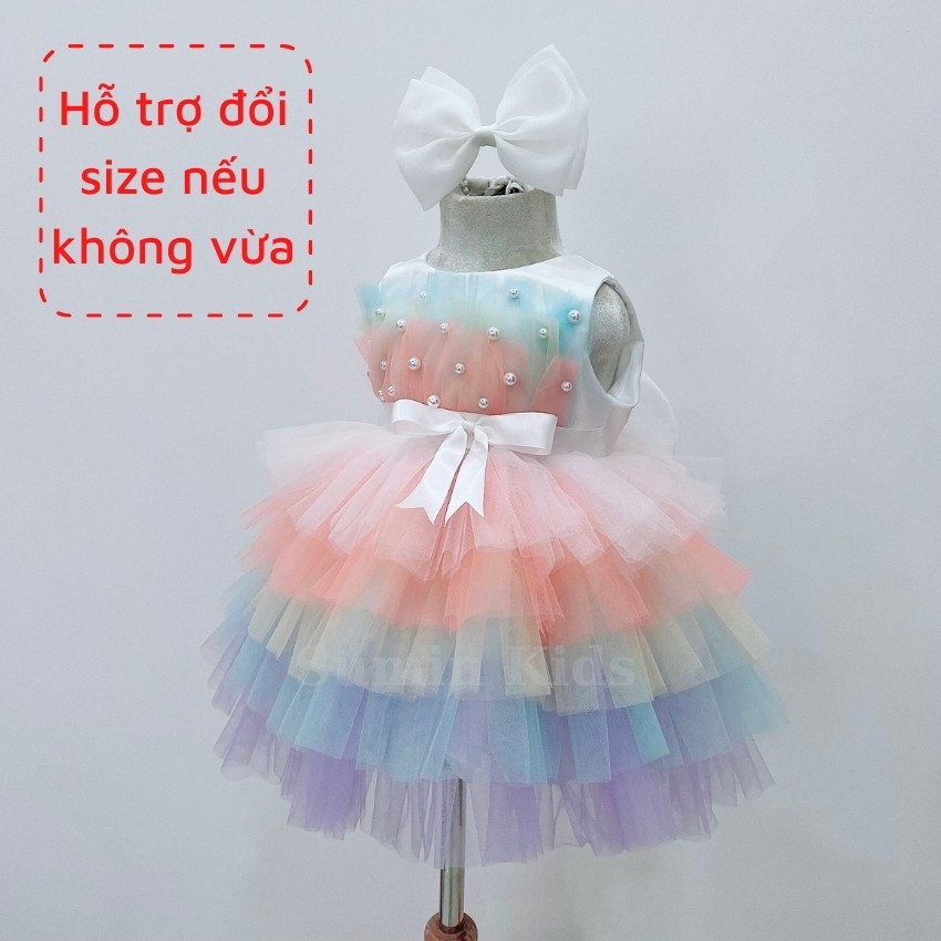 Đầm công chúa bé gái mẫu váy công chúa cho bé gái mã 7 màu xòe đẹp cho bé yêu SUMIN KIDS