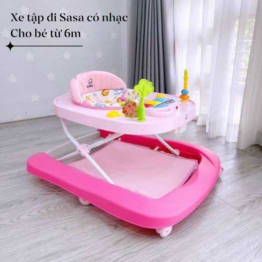 Xe tập đi SaSa có bàn nhạc đồ chơi cho bé từ 6-18m chính hãng bảo hành 1 năm