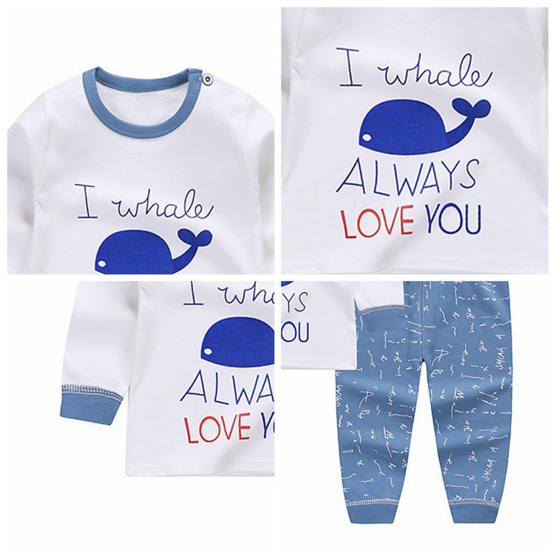 Bộ đồ dài tay chất liệu cotton dành cho bé