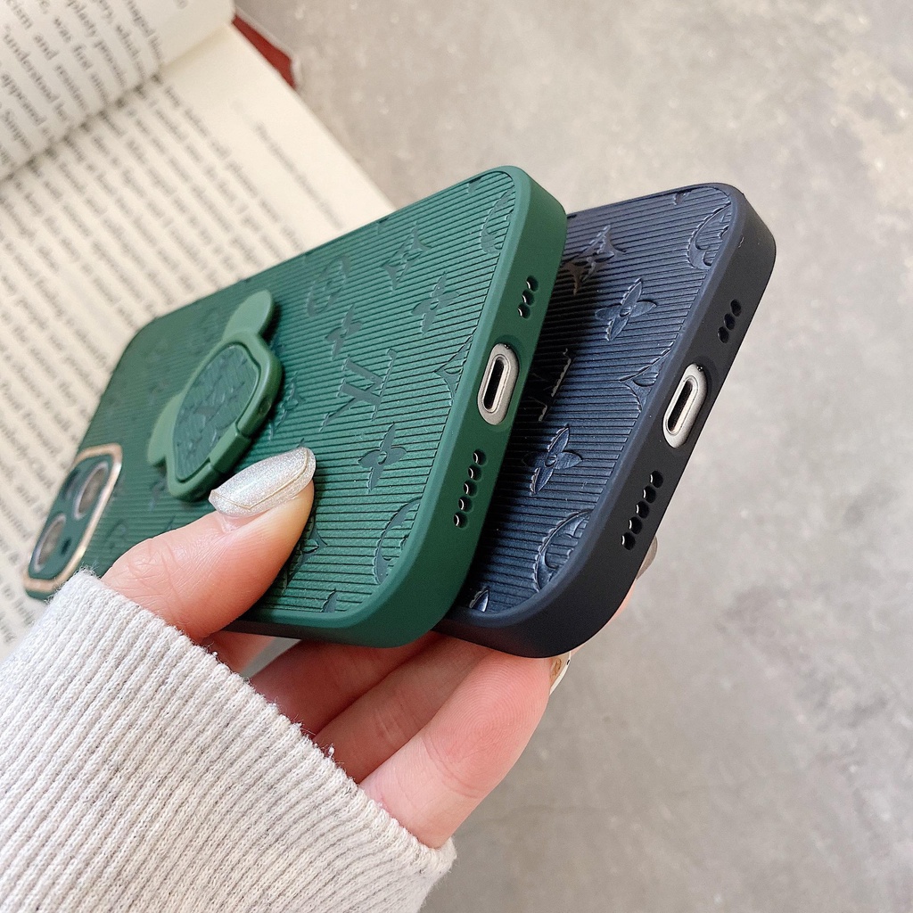 Ốp điện thoại da in hoạ tiết LV cho iphone 13 12 11 Pro Max X XS XR Xs MAX 7 8 plus