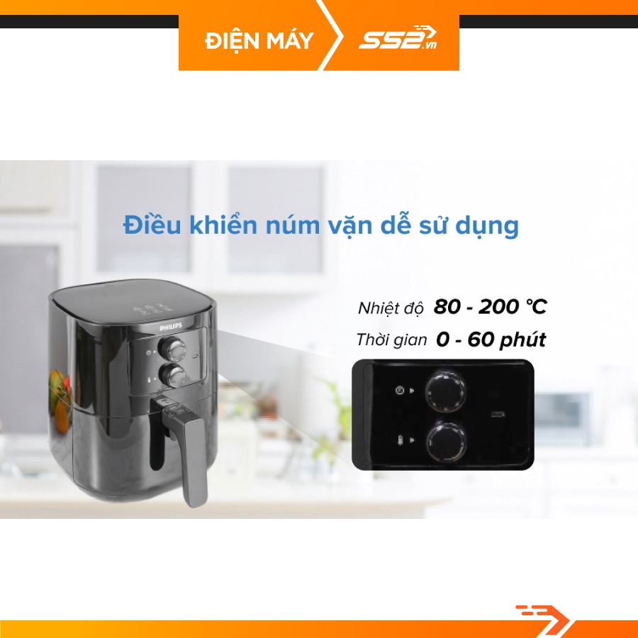 Nồi Chiên Không Dầu Philips HD9270/90, HD9200, HD9252, HD9218, HD9860 - Bảo Hành Chính Hãng