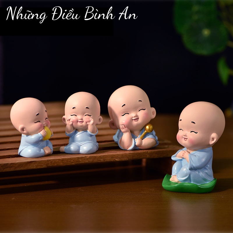 Tượng chú tiểu siêu đáng yêu mẫu 7 mang lại an nhiên trong cuộc sống 💕FREESHIP 50k💕 - Những Điều Bình An