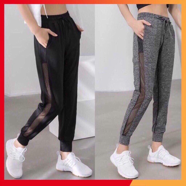 Quần Jogger Lưới Thể Thao Nữ ❤️ FREESHIP ❤️ Quần Jogger Lưới Hàng Việt Nam Xuất Khẩu Vải Dù Cao Cấp Cá Tính, Thời Trang