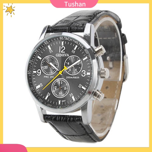 Đồng hồ dây giả da kiểu dáng thời trang sang trọng cho nam và nữ