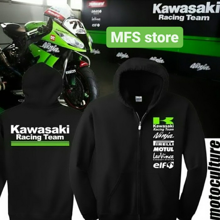 Áo Khoác Hoodie In Chữ Wsbk Kawasaki Racing Team Ninja Zx Monster Bản Giới Hạn