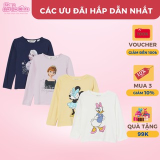 Áo thun bé gái chất cotton mềm, thấm mồ hôi từ 2 tuổi đến 10 tuổi