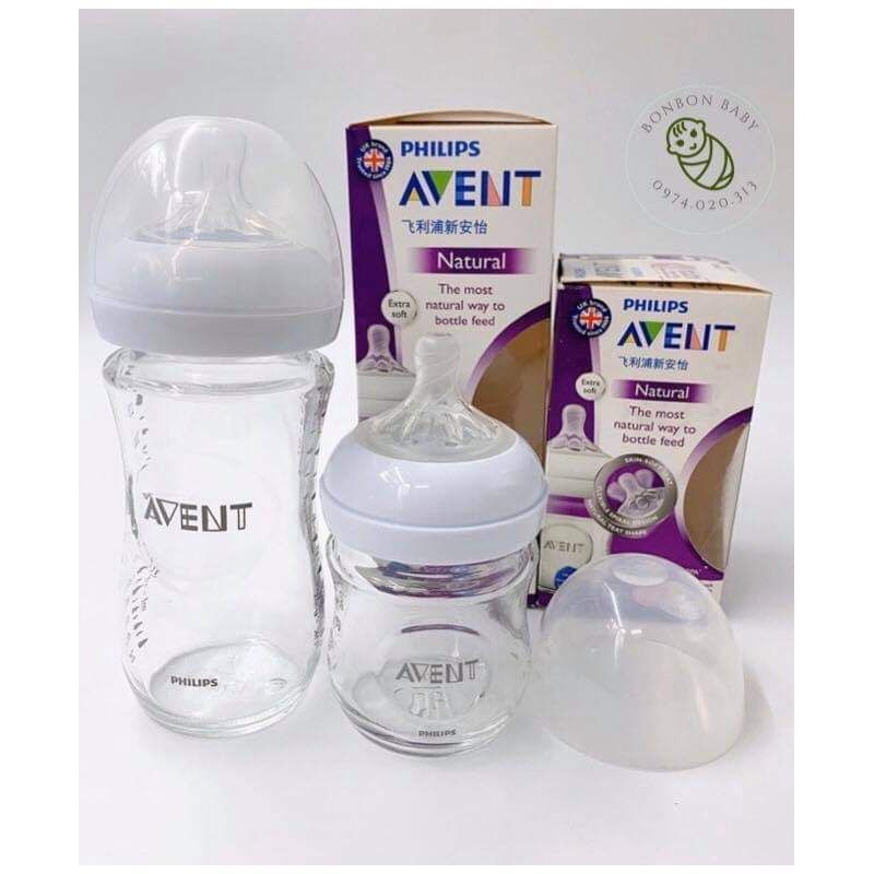 Bình sữa Avent thủy tinh 120ml/240ml