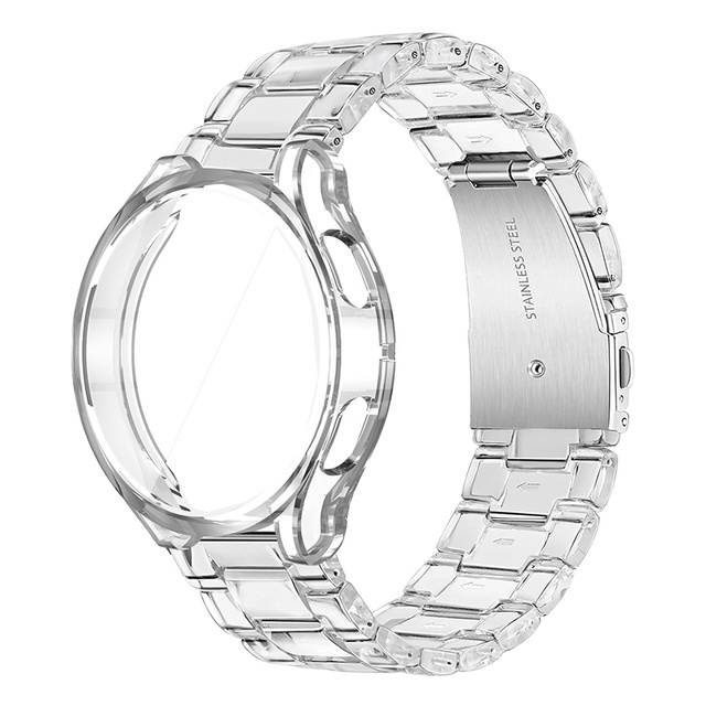 Jansin Ốp Bảo Vệ + Dây Đeo Bằng Nhựa Trong Suốt Cho Đồng Hồ Thông Minh samsung galaxy watch 5 pro 45mm