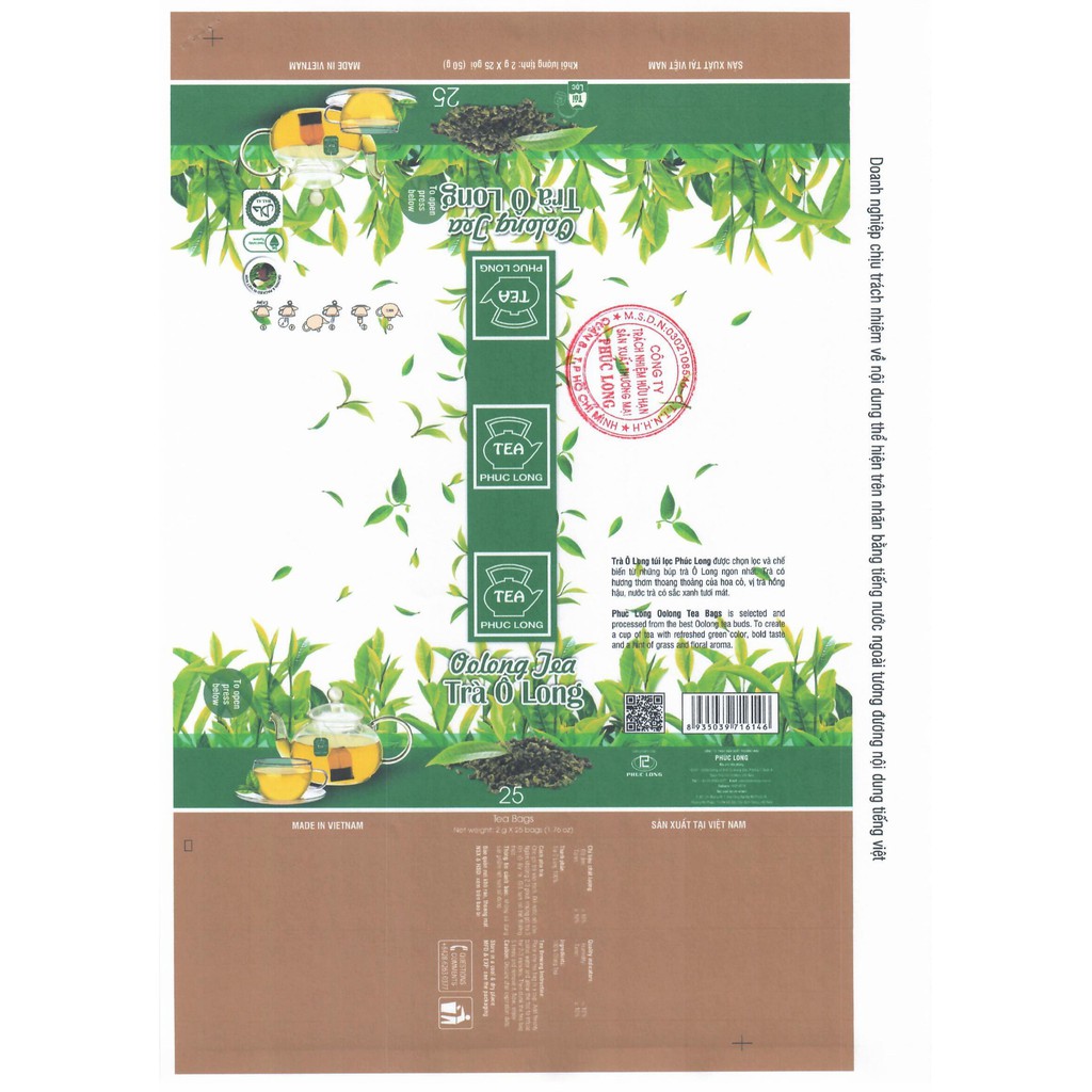 Trà Ô Long Túi Lọc - Phúc Long Coffee & Tea | BigBuy360 - bigbuy360.vn