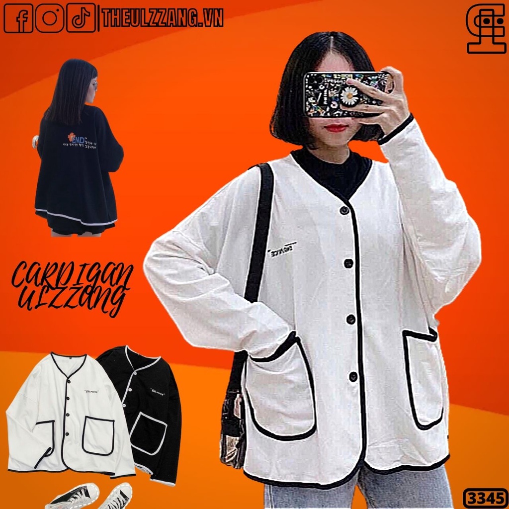 Áo Khoác Cardigan Nỉ Bông Form Rộng Chất Dày Dặn Siêu Đẹp Áo Cardigan Đôi Nam Nữ Thun CARDIGAN END - AK3345