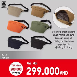 (UNIQLO Nhật  chính hãng) NAM/ Nữ - Túi đeo chéo/ Túi đeo hông bằng vải  Uniqlo Singlestrap Backpack