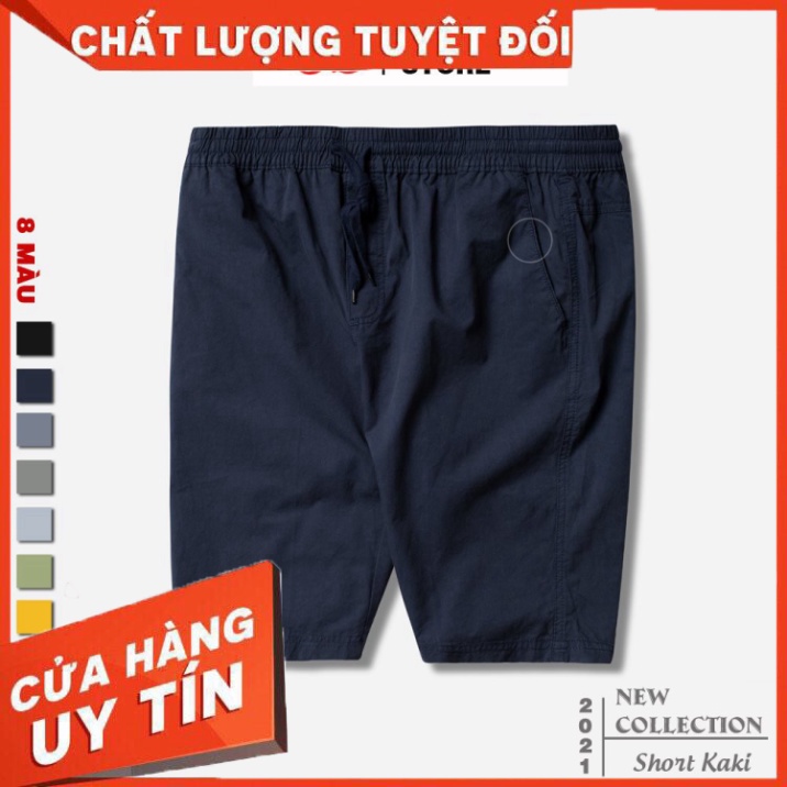 Quần Short Nam Kaki 5S (7 màu), Chất Liệu Cotton Premium Co Giãn Tốt, Lưng Chun Phối Dây Rút (QSK21051)