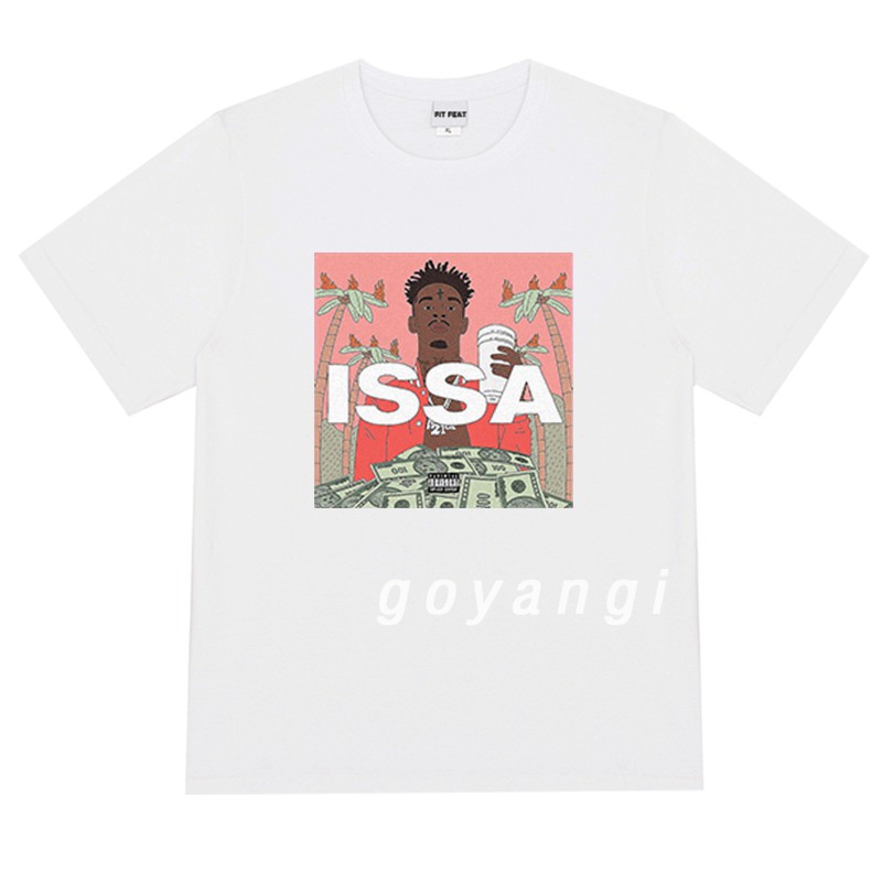 Áo thun unisex Rapper 21 savage unisex nam nữ dáng rộng oversize phong cách Hàn Quốc