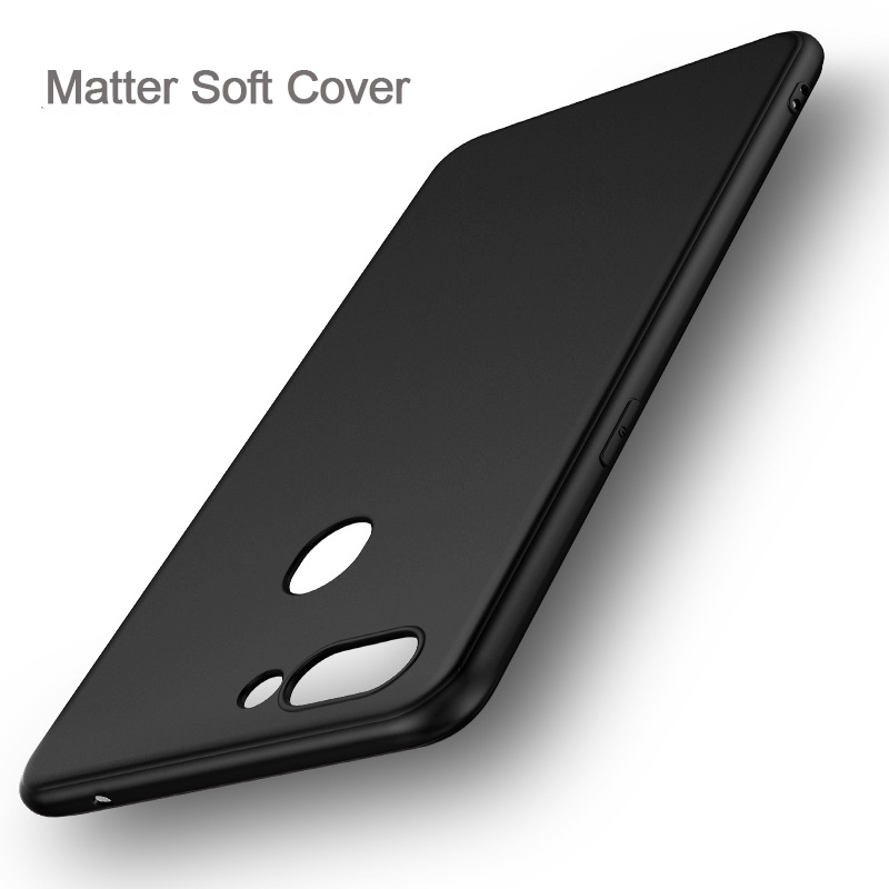 Ốp điện thoại mềm nhám màu đen cho OPPO K1 R15X A7 A5 A3 A3S R17 Pro R11S R11 R9 R9S R7 Plus R7S F11 Pro