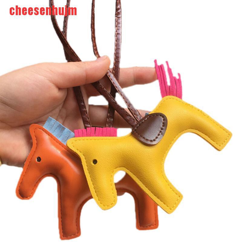 Móc Khóa Da PU Handmade Hình Ngựa Độc Đáo