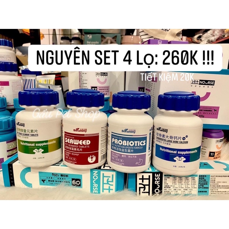 Combo chăm sóc sức khoẻ thú cưng Borammy
