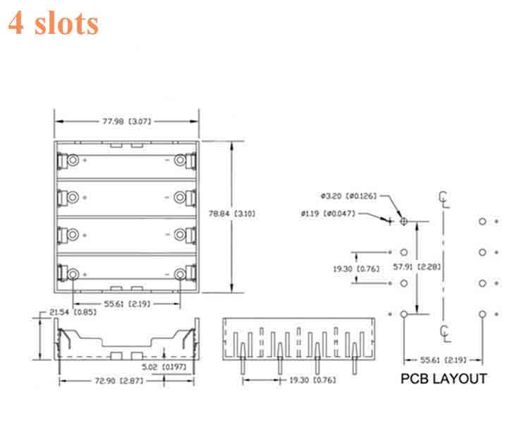 Hộp Đựng Pin Dự Phòng Tự Lắp Ráp Sức Chứa 18650 1X 2X 3X 4X 18650 1 2 3 4 Pin Tiện Dụng