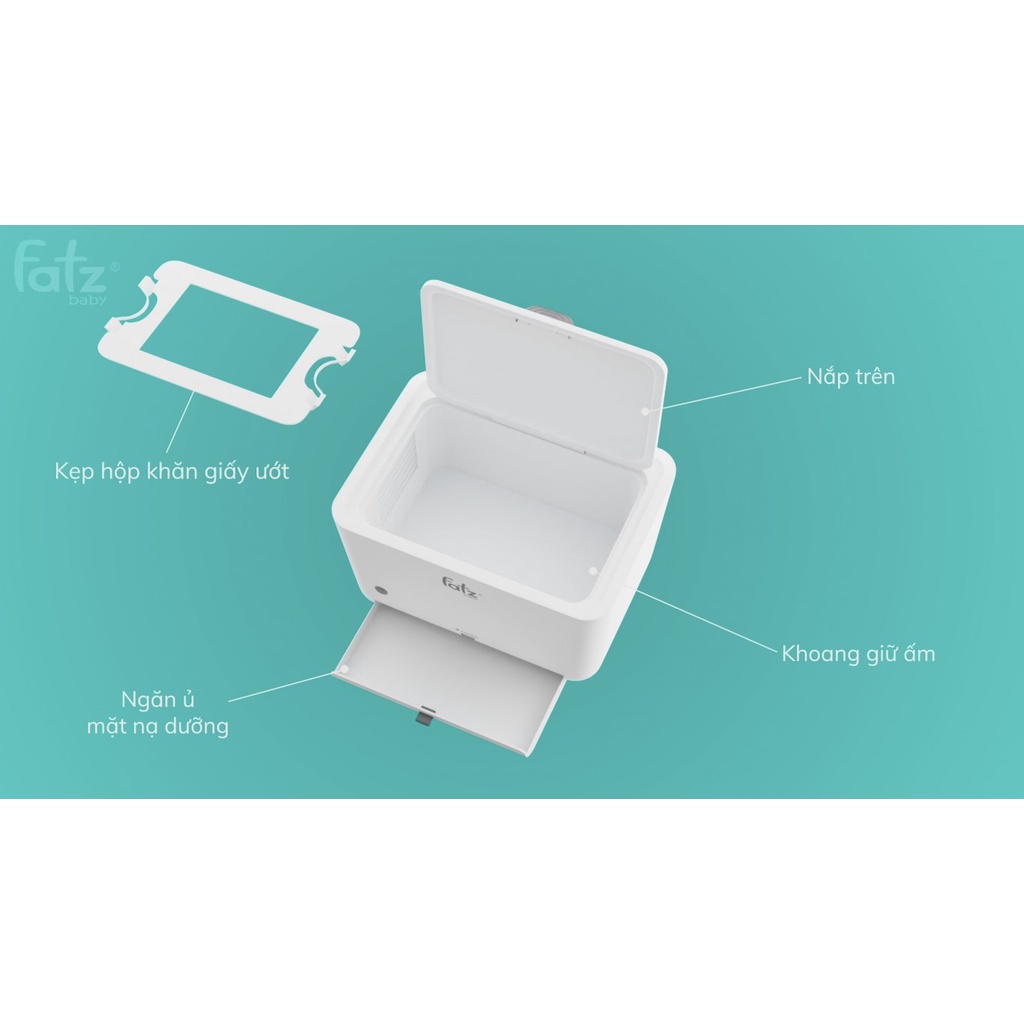 Máy Ủ Ấm Khăn Giấy Ướt Fatzbaby Có Ngăn Đựng Mặt Nạ Dưỡng- Warm 3 – FB7250BT