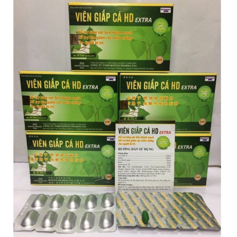 Viên giấp cá Hd extra - Hộp 30 viên