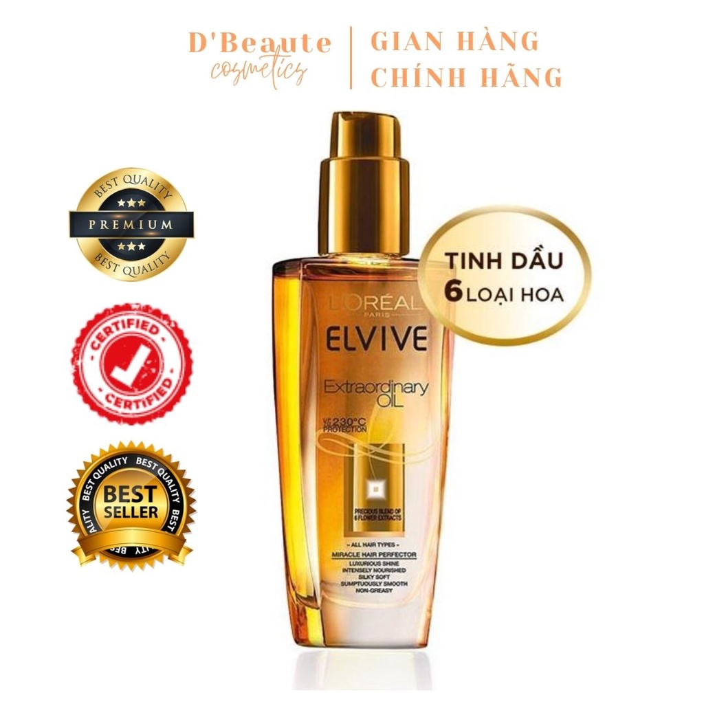 Dầu dưỡng chiết xuất tinh dầu hoa tự nhiên L'Oreal Paris Elseve Extraordinary Oil 100ml - Pháp Chính Hãng