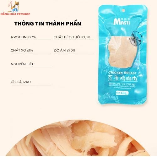 Ức gà, ức gà tươi cho chó mèo, thức ăn cho mèo_ Tặng xúc xích cho đơn hàng 49k