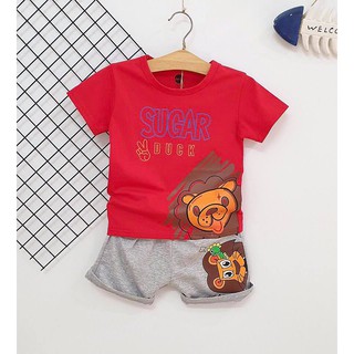 Sét bộ thun mặc nhà bé trai sư tử