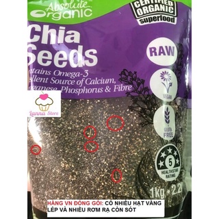 [Xả Kho] [Xả Kho] [HÀNG CHUẨN TẶNG BÚT SOI LOGO] Hạt chia Seeds Úc Absolute Organic - nội địa Úc