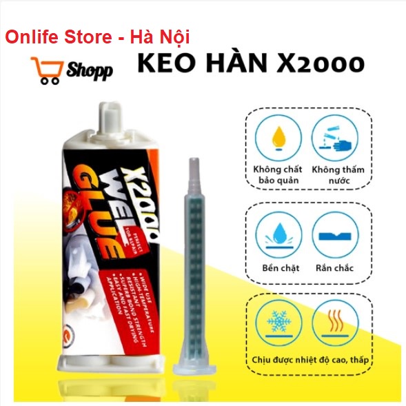 🔆Hàn Sắt, Kim Loại🔆Keo dán đa năng siêu dính dán vật liệu sắt, đá , thép ống nước các vật liệu chịu nhiệt loại mới X2000