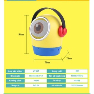 [Mã ELHACE giảm 4% đơn 300K] Loa Bluetooth JY-WT Hoạt Hình