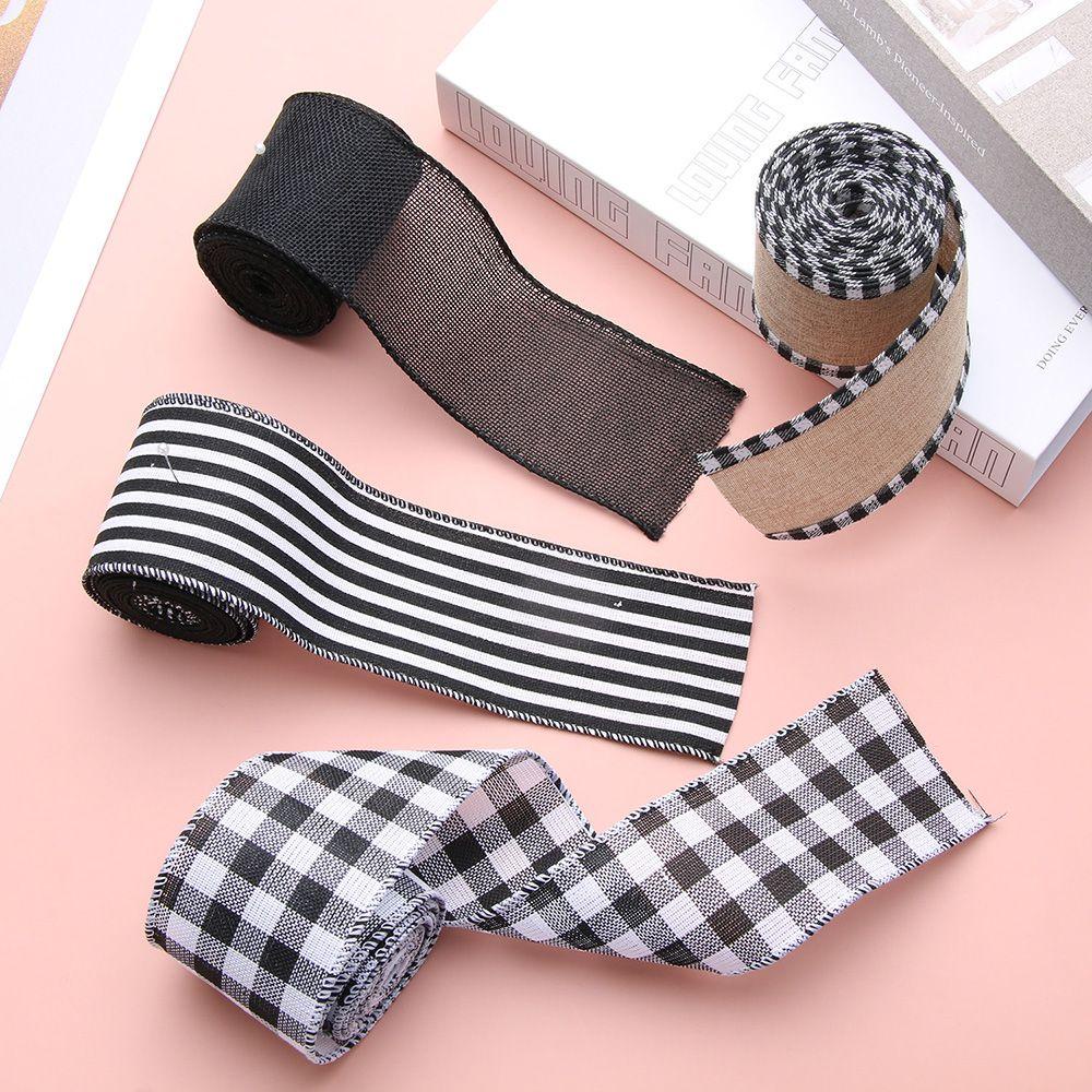 Bộ 4 Nơ Sọc Đen Trắng Dùng Trang Trí Tiệc DIY