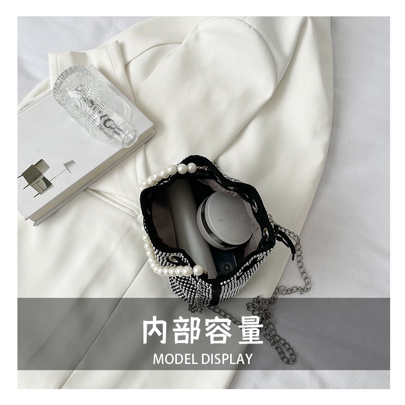 Túi Đeo JASMIN NOIR Chéo Đính Ngọc Trai Kim Cương Dành Cho Nữ